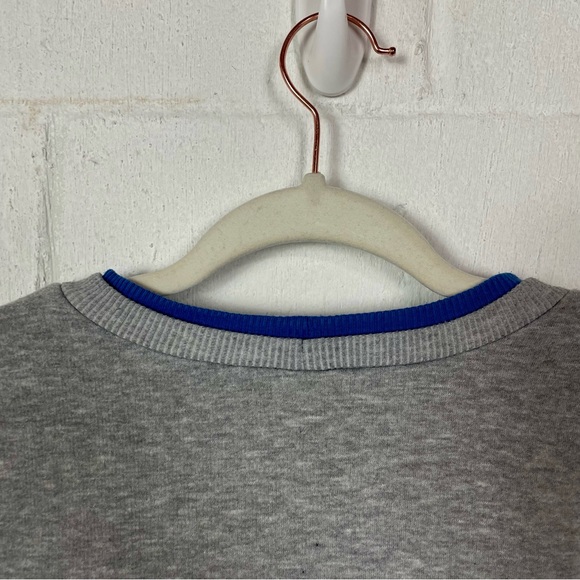 Blair Embroidered Sweatshirt Blue & Gray Winter Snowflake Cozy Grannycore Size L - Picture 7 of 13